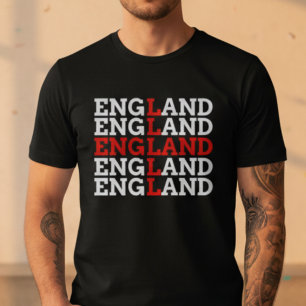 T-shirt Drapeau de l'Angleterre Nom de fan de football de 