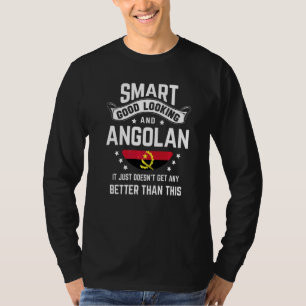 T-shirt Drapeau de l'Angola Fierté native Angola Racines