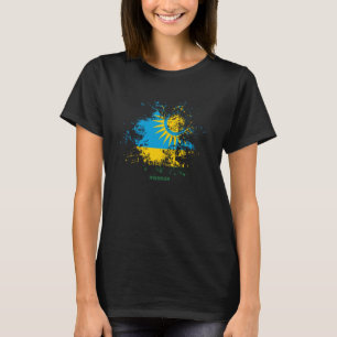 T-shirt Drapeau de l'aquarelle rwandaise, drapeau du Rwand