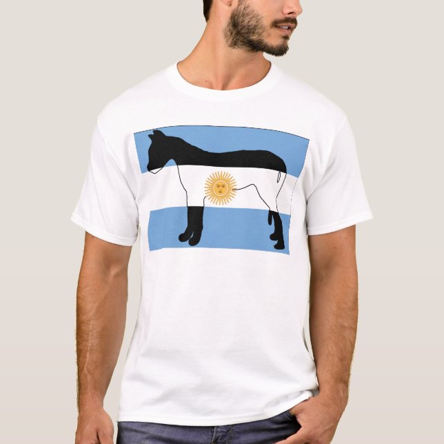 T-shirt drapeau de l'Argentine d'argentino de dogo (Devant)