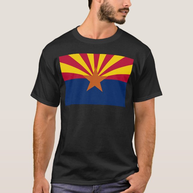 T-shirt Drapeau de l'Arizona : Étoile de fondation Soleil, (Devant)