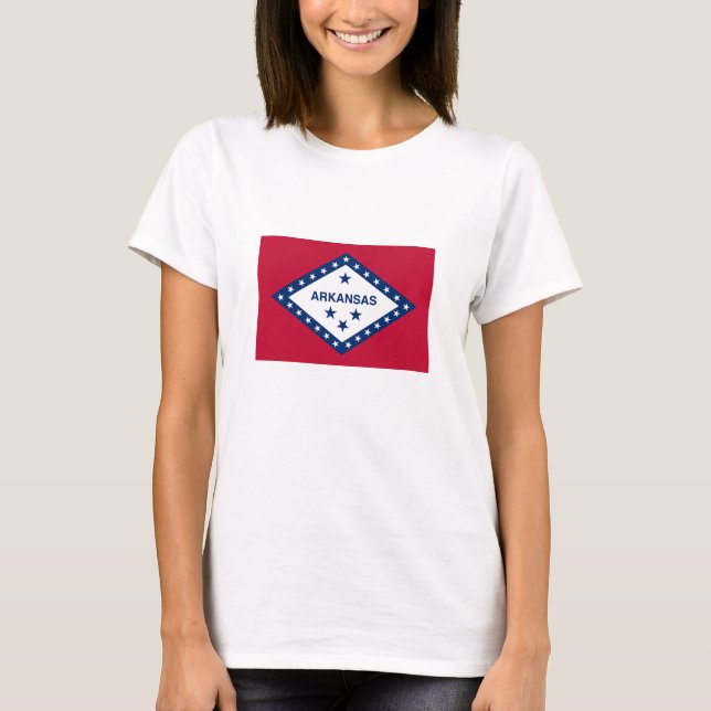 T-shirt Drapeau de l'Arkansas (Devant)