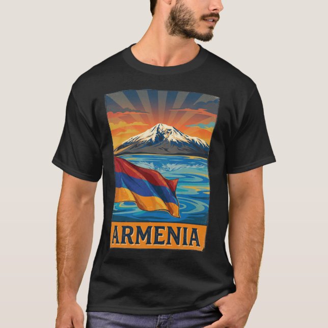 T-shirt Drapeau de l'Arménie (Devant)
