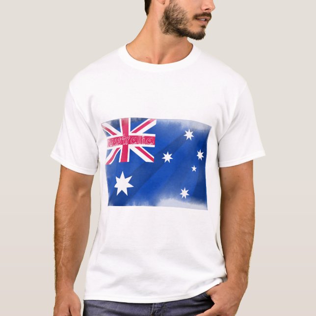 T-shirt Drapeau de l'Australie Fondu (Devant)