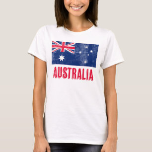 T-shirt Drapeau de l'Australie (Grunge Look)
