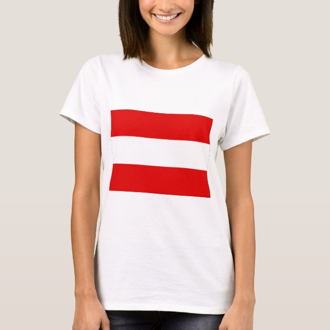 T-shirt Drapeau de l'Autriche (Devant)