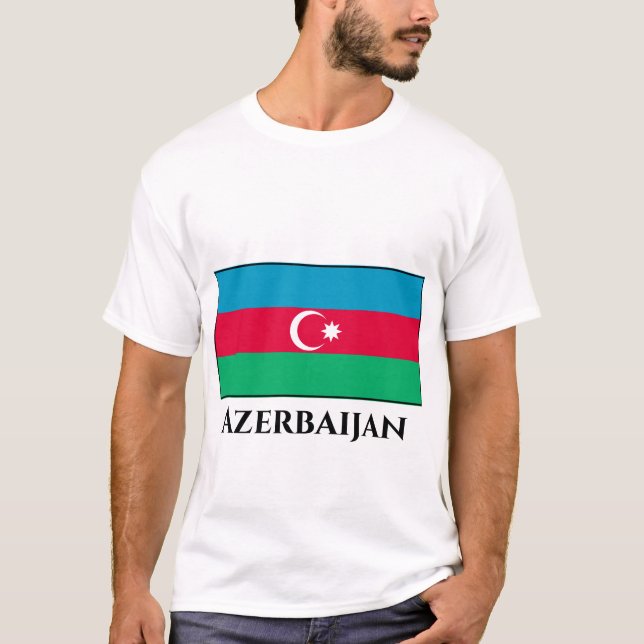 T-shirt Drapeau de l'Azerbaïdjan (Devant)