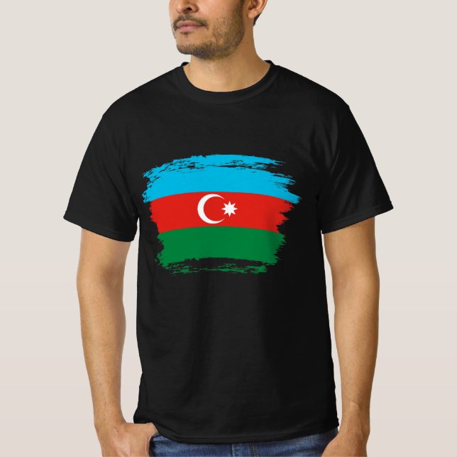 T-shirt Drapeau de l'Azerbaïdjan (Devant)