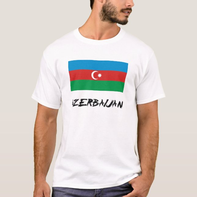 T-shirt Drapeau de l'Azerbaïdjan (Devant)