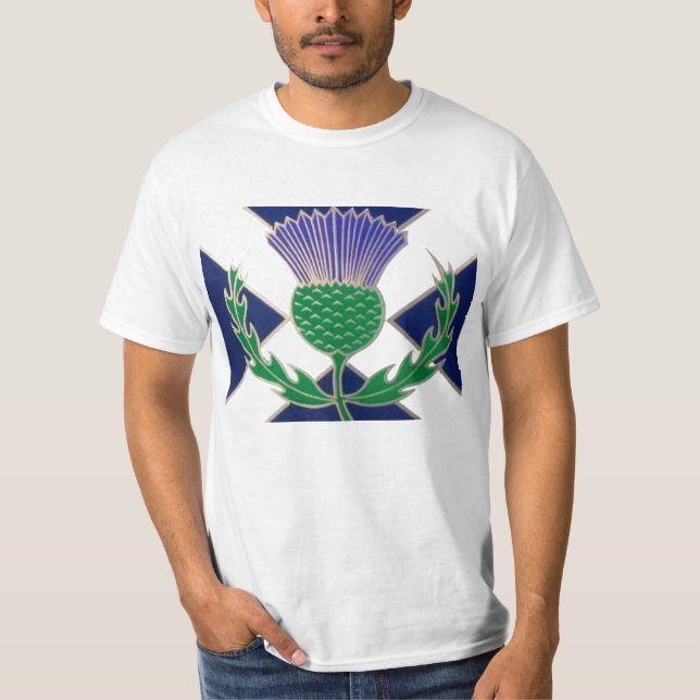 T-shirt Drapeau de l'Ecosse et de chardon (Devant)