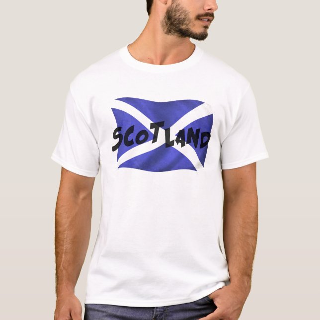 T-shirt Drapeau de l'Écosse Wavy (Devant)
