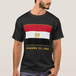 T-shirt Drapeau de l'EGYPTE avec le 25 janvier 2011 la