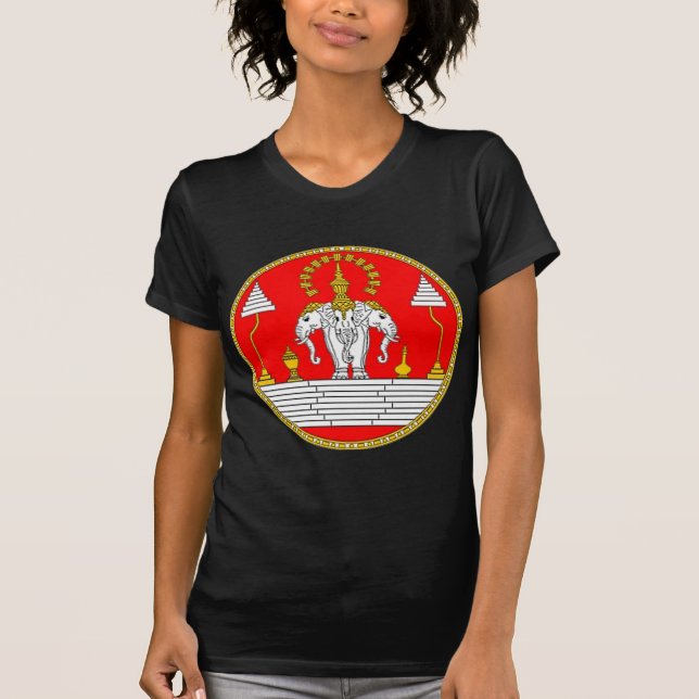 T-SHIRT DRAPEAU DE L'ÉLÉPHANT PRINCIPAL DES LAOTIENS TROIS (Devant)