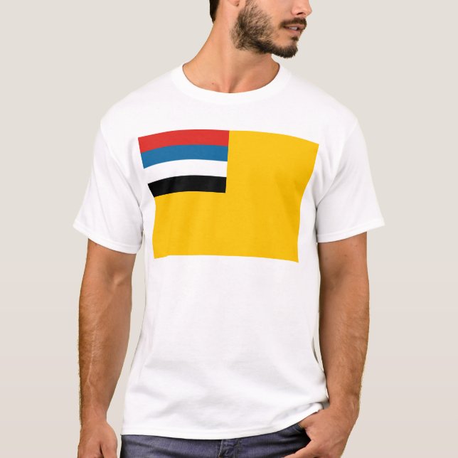 T-shirt Drapeau de l'empire du 滿洲國 de Manchukuo ; 满洲国 ; (Devant)