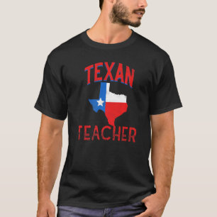 T-shirt Drapeau de l'enseignant texan Fier Texas Vintage