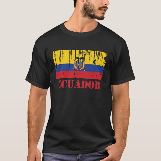 T-shirt Drapeau de l'Equateur (Devant)