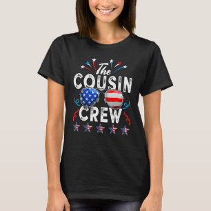 T-shirt Drapeau De L'Équipage Cousin Feu D'artifice Améric