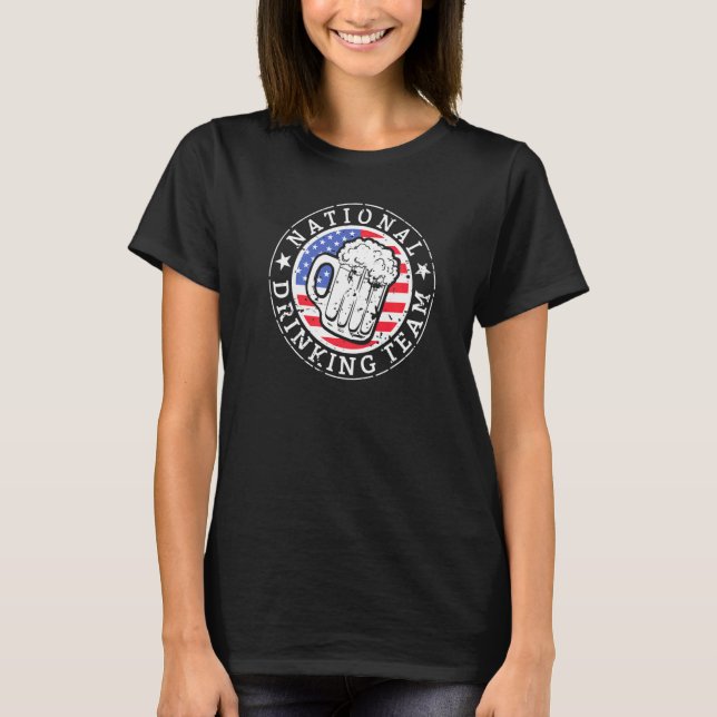 T-shirt Drapeau de l'équipe nationale de la boisson (Devant)