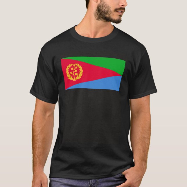 T-shirt Drapeau de l'Érythrée (Devant)