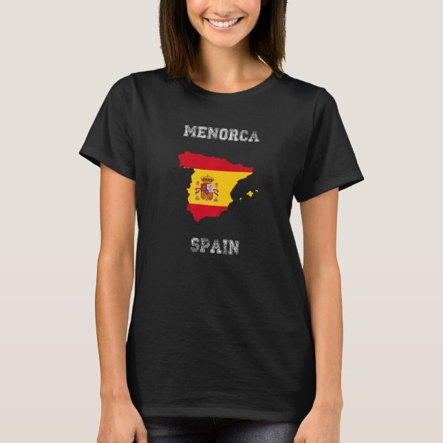 T-shirt Drapeau de l'Espagne de Menorca Retro (Devant)
