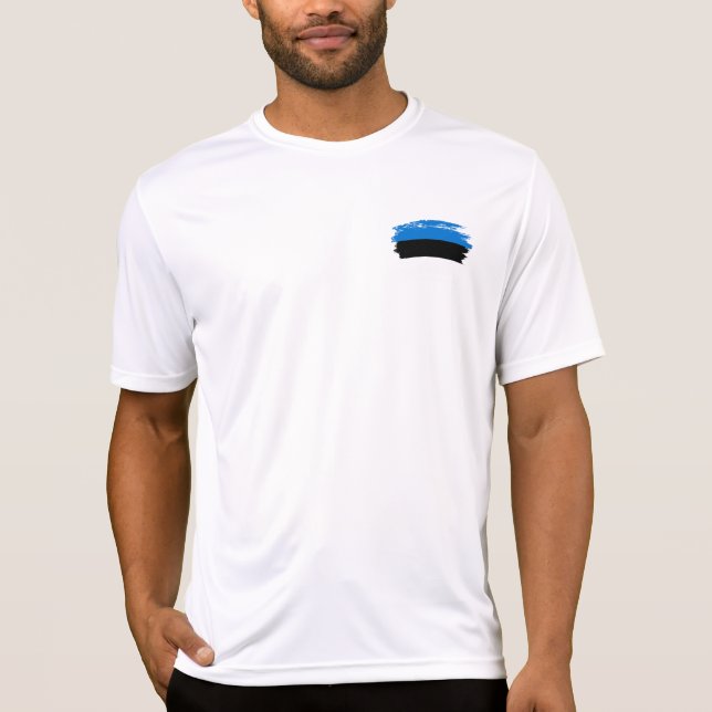 T-shirt Drapeau de l'Estonie (Devant)