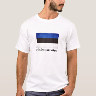 T-shirt drapeau de l'Estonie de "sinimustvalge"