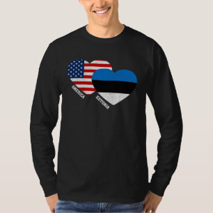 T-shirt Drapeau de l'Estonie Fierté Estonienne Américaine