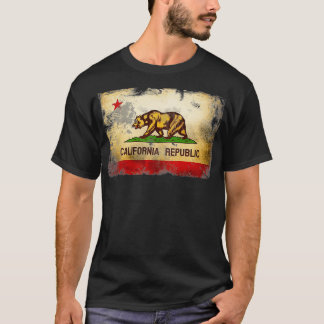 T-shirt Drapeau de l'Etat de Californie vintage Drapeaux C