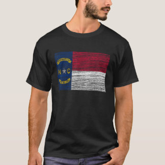T-shirt Drapeau de l'État de Caroline du Nord Vintage déso