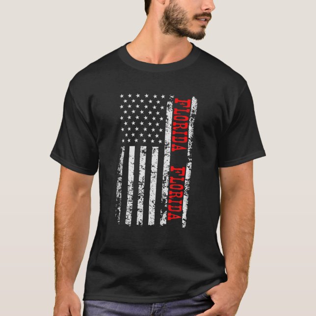 T-shirt Drapeau De L'État De Floride Pour Tous Les États-U (Devant)