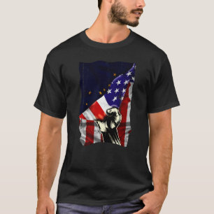 T-shirt Drapeau de l'état de l'Alaska déstabilisé Patrioti