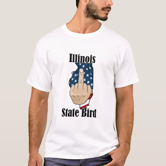 T-shirt Drapeau de l'État de l'Illinois (Devant)