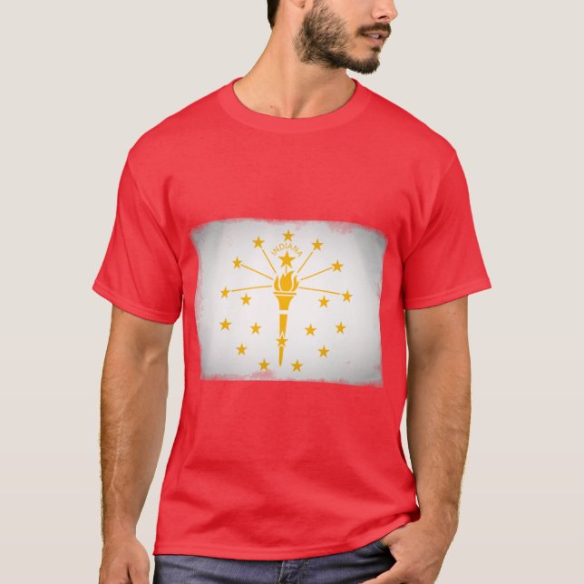 T-shirt Drapeau de l'État de l'Indiana (Devant)