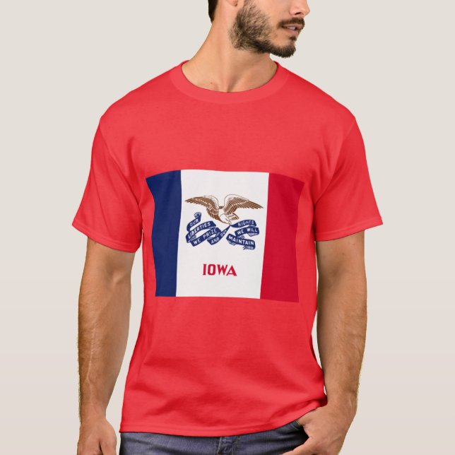 T-shirt Drapeau de l'État de l'Iowa (Devant)