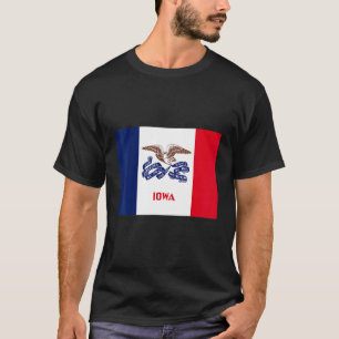 T-shirt Drapeau De L'État De L'Iowa États-Unis