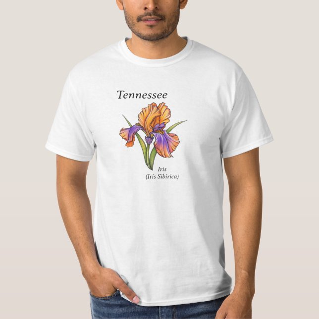 T-shirt Drapeau de l'Etat de l'Iowa pour hommes. (Devant)