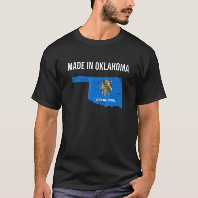 T-shirt Drapeau De L'État De L'Oklahoma (Devant)