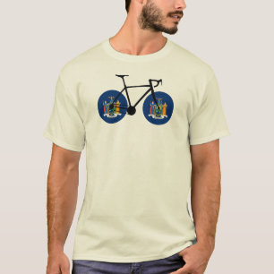 T-shirt Drapeau de l'État de New York Cyclisme