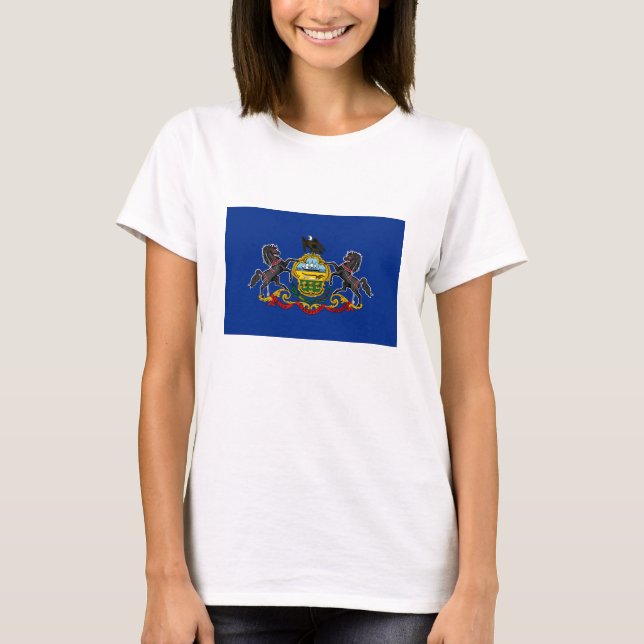 T-shirt Drapeau de l'État de Pennsylvanie (Devant)