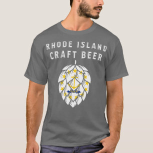 T-shirt Drapeau de l'État de Rhode Island Amateurs de bièr