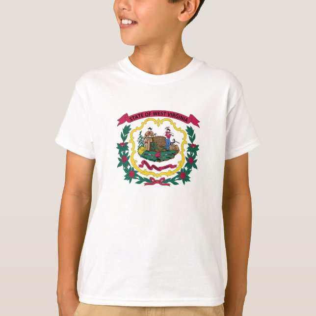 T-shirt Drapeau de l'État de Virginie-Occidentale (Devant)