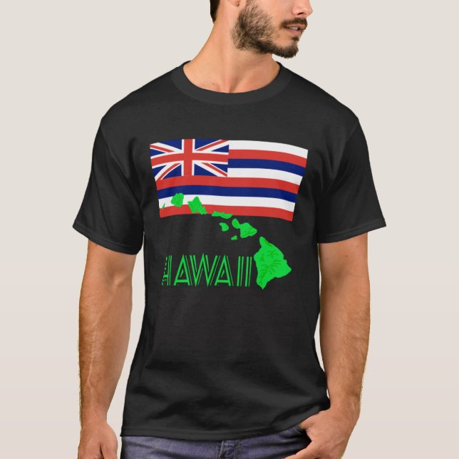 T-shirt Drapeau de l'État des îles Hawaï (Devant)