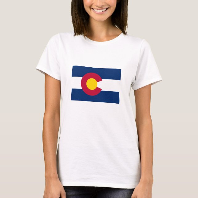 T-shirt Drapeau de l'État du Colorado (Devant)