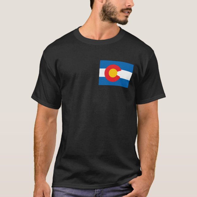 T-shirt Drapeau de l'État du Colorado (Devant)
