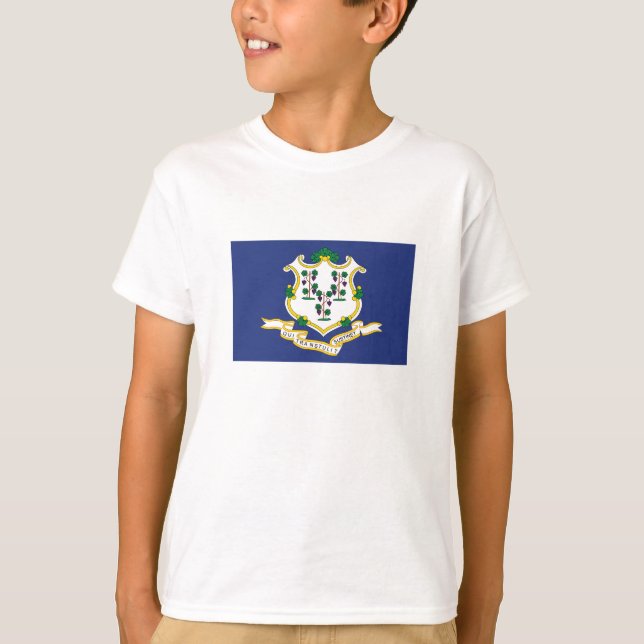 T-shirt Drapeau de l'État du Connecticut (Devant)