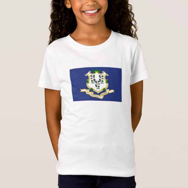 T-Shirt Drapeau de l'État du Connecticut (Devant)