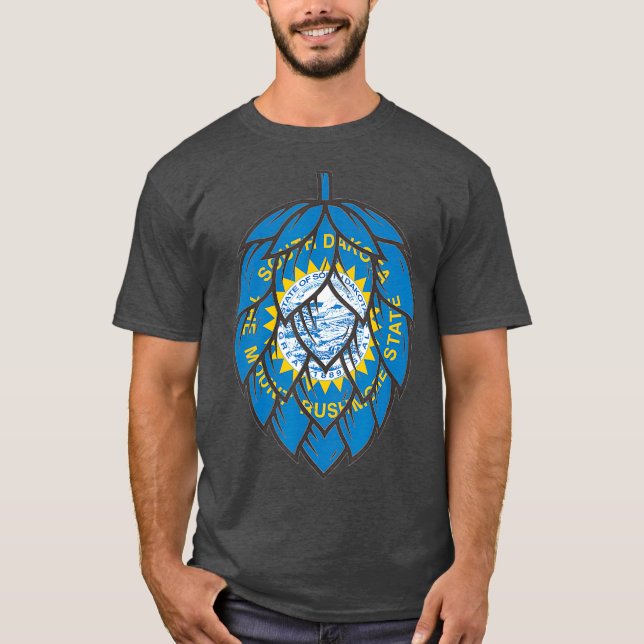T-shirt Drapeau de l'État du Dakota du Sud (Devant)