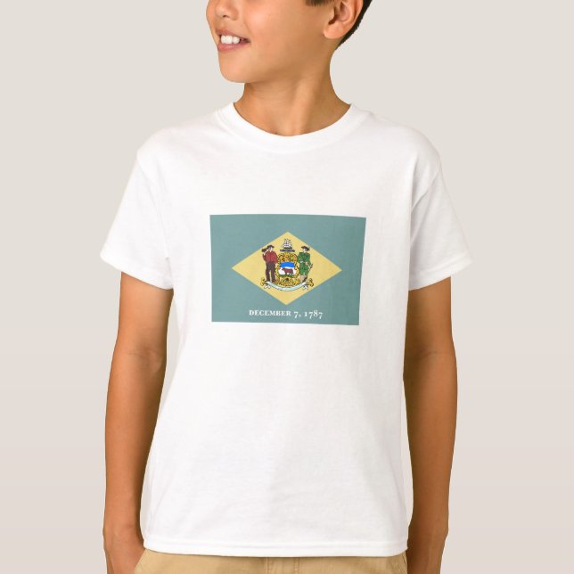 T-shirt Drapeau de l'État du Delaware (Devant)