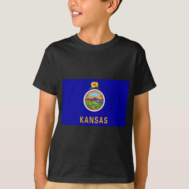 T-shirt Drapeau de l'État du Kansas (Devant)