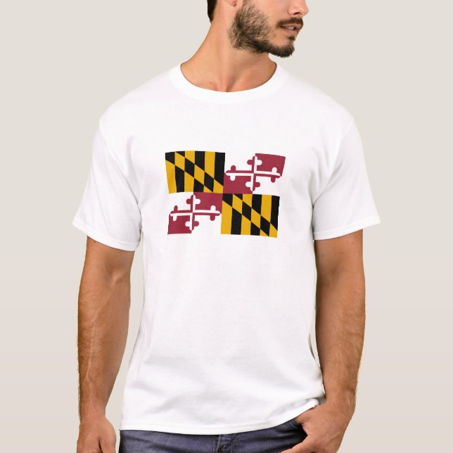 T-shirt Drapeau de l'État du Maryland (Devant)